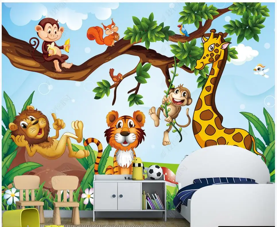 Настенные обои по фото индивидуальному заказу для стен 3 d мультяшная роспись