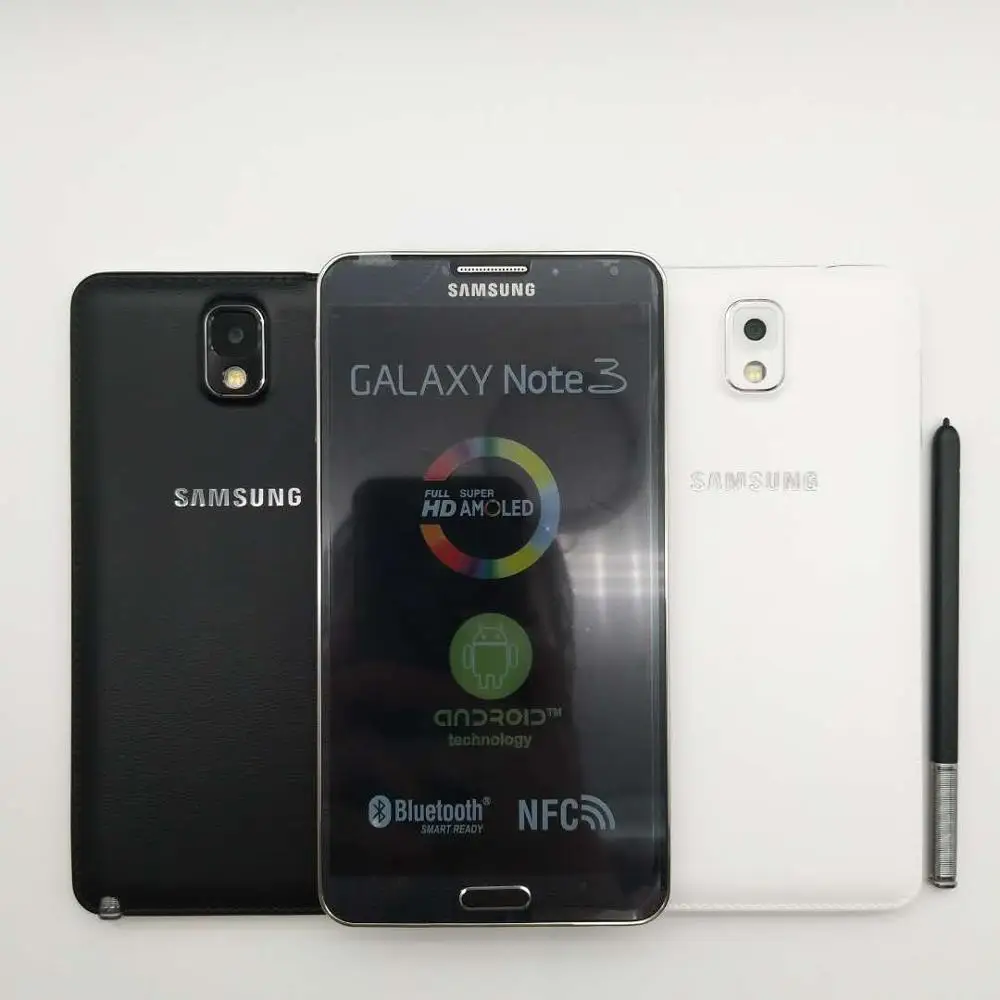 Восстановленный Samsung Note 3 Оригинальный сотовый телефон Galaxy N900 N9005 четырехъядерный