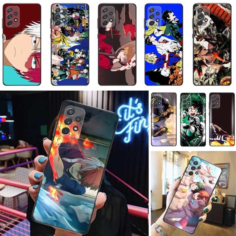 

My Hero Academia Tomura Boku Dabi Shigaraki Todoroki Shouto Bakugou Katsuki Phone Case For Samsung Galaxy A52 A72 4G 5G Funda