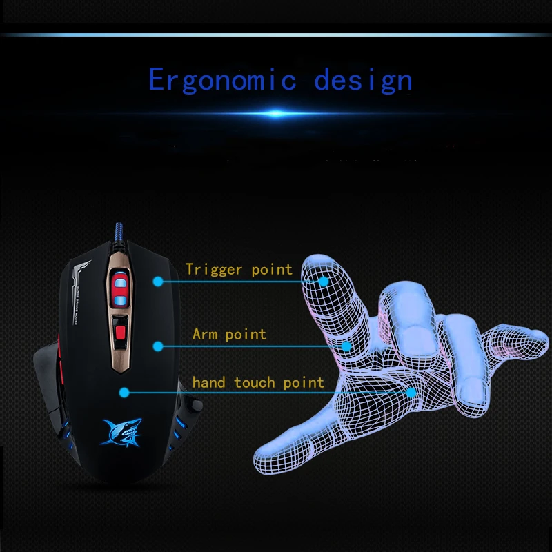 X RAY M718 игровая мышь компьютерная с оптическим кабелем dpi Регулируемая