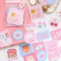 40pcs kawaii stickers aesthetic cute strawberry journaling anime stationery korea decorative paper sticker