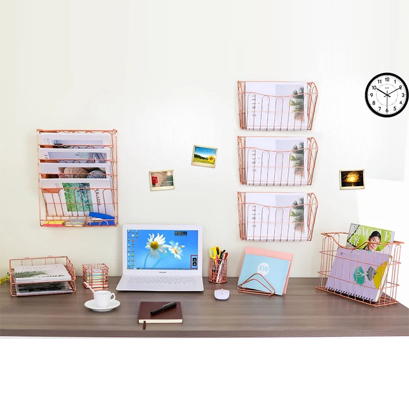 Креативная настенная полка для хранения газет домашний офисный держатель
