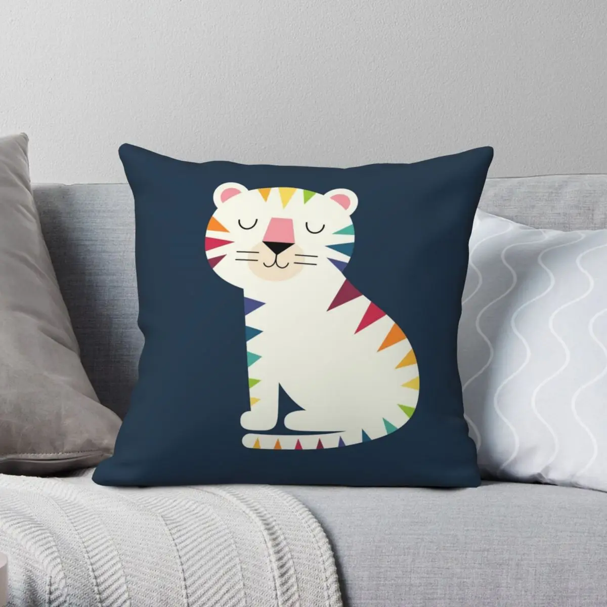 

Beautiful Gene Pillowcase Polyester Linen Velvet Creative Zip Decor Pillow Case Home Cushion Case Wholesale