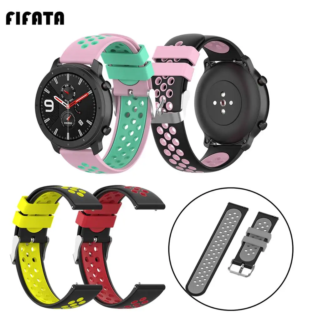 

Ремешок силиконовый для Xiaomi Huami Amazfit Bip Youth/Huawei Watch GT/Samsung Gear Sport, 20 мм 22 мм