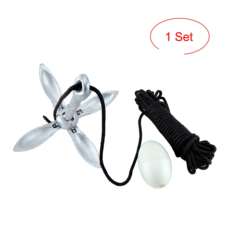 

Складной якорь для лодки с 4 зубьями, морской Канат, поплавковый шар, комплект для Каяка, каноэ, яхты, парусного судна, Аксессуары для рыбалки ...