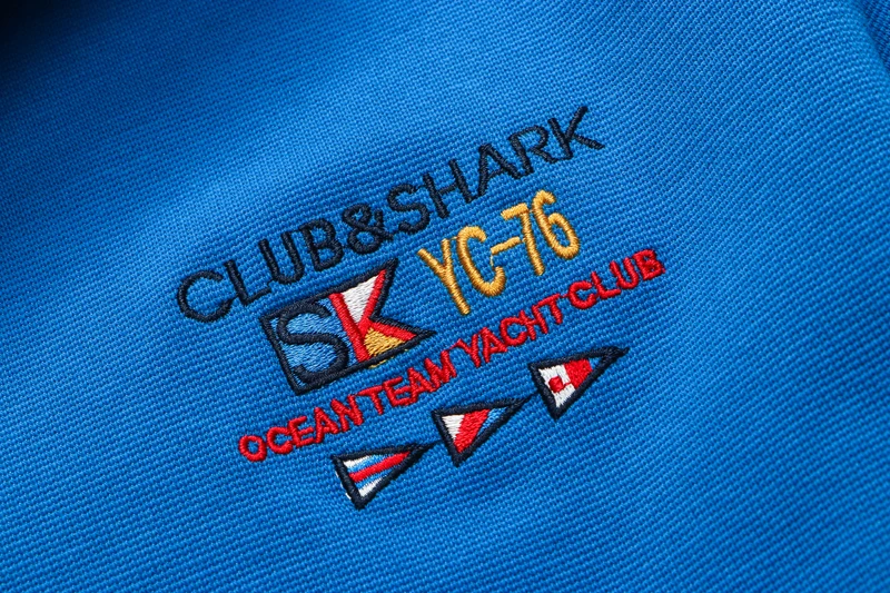 

TACE&SHARK T-Shirt Thick men 2019 new Long sleeve fashion comfort embroidery breath fabric gentleman cotton free shipping