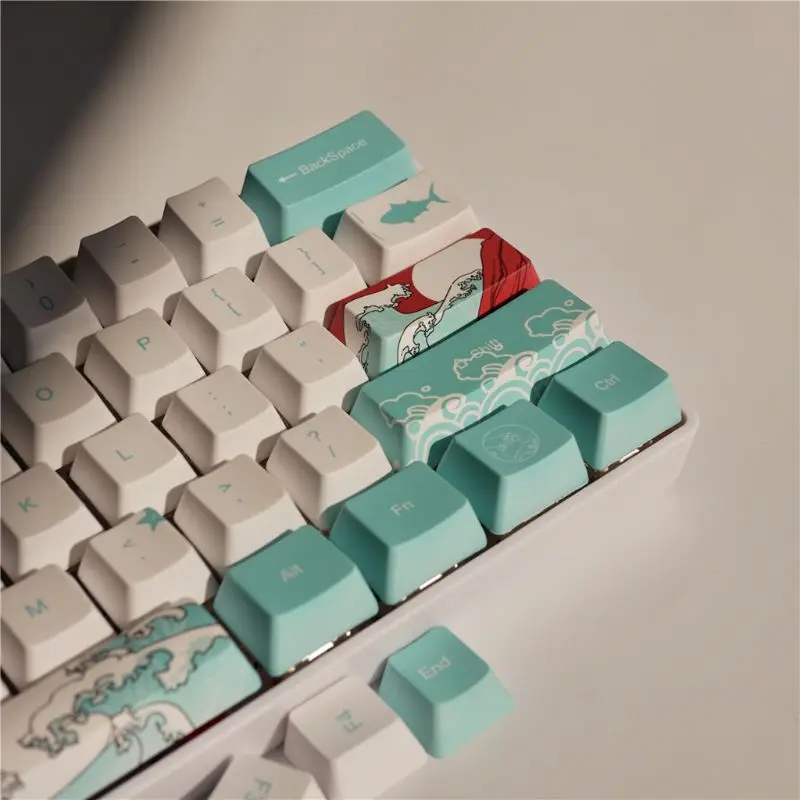 Клавиатура Sea Coral Keycap PBT пятисторонняя клавиатура с эффектом красителя пробел 6 25u