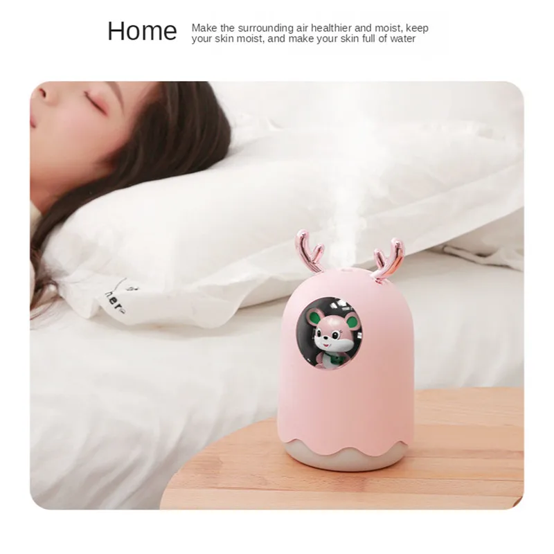 

Popular Cute Creative Pet Mute Humidifier Office Desktop Romantic Aroma Diffuser Household USB Emollient Companion