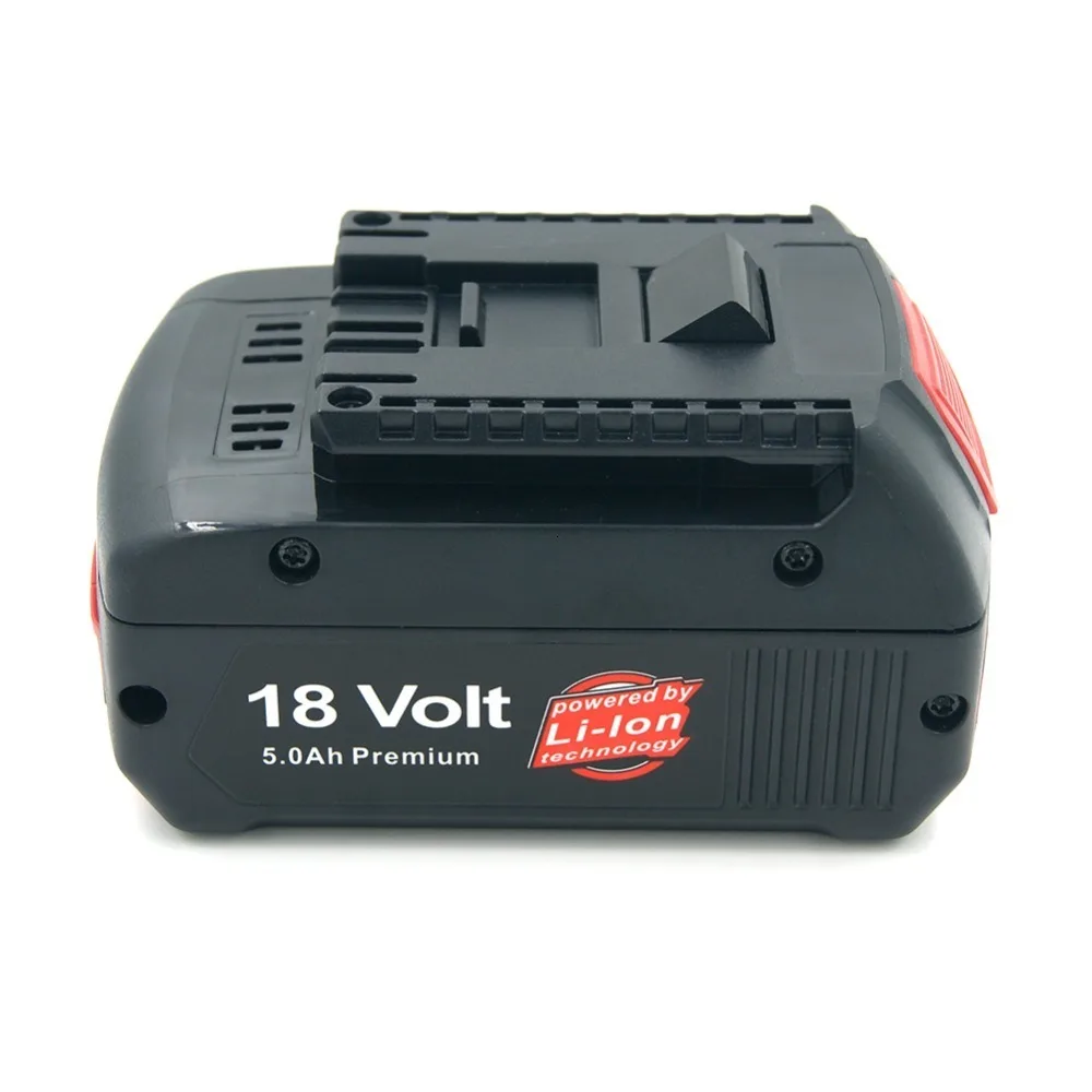 18 в литий-ионный 5000 мАч инструменты Батарея для Bosch BAT609 BAT618 2607336169 BAT618G BAT609 со светодиодной Мощность светильник