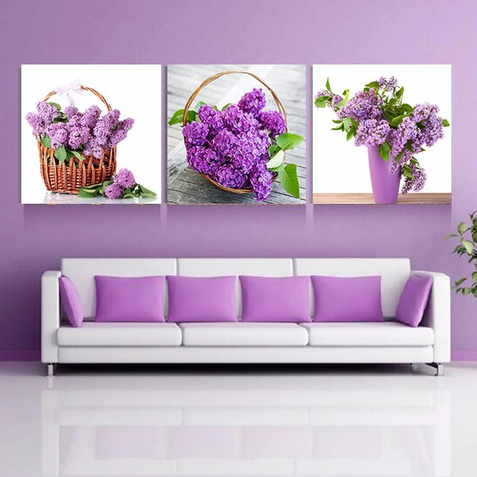 Современное домашнее украшение холст картина маслом настенная живопись тройная