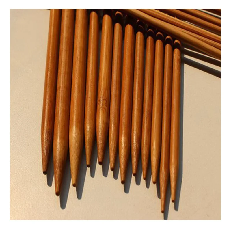 36 single pointed knitting needles made of bamboo size 18 kinds carbonized (length: 25 cm) | Дом и сад