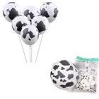 10 шт.компл. латексные воздушные шары с принтом животных, корова, Зебра, тигр, леопард, тема джунглей, украшения для вечеринки в честь Дня Рождения, Детские принадлежности для душа