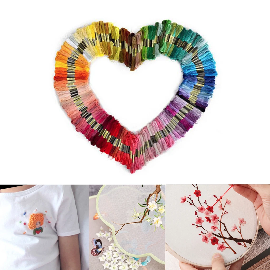 

50pcs Mix Colors Cotton Sewing Skeins Cross Stitch Embroidery Thread Floss Kit Embroidery Line DIY Sewing Tools