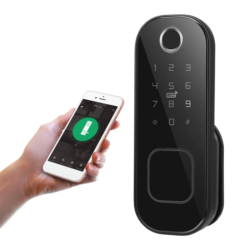 

Smart Lock 5 In 1 Keyless Fingerprint Door Lock With Touch Screen WiFi APP/Biometrics/Password/Card/Key Suitable For Home