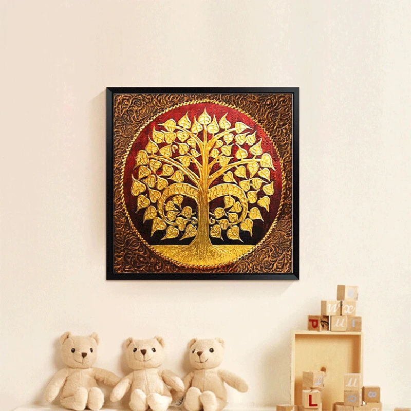 Полная Алмазная картина Bodhi Tree Diy Алмазная вышивка картина чудесный тайский стиль для украшения коридора подарок для семьи