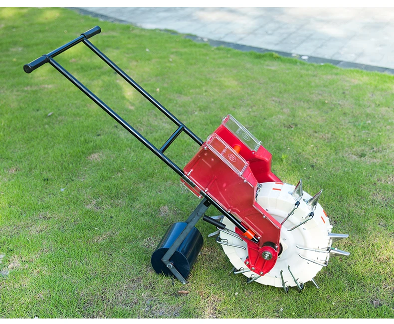 Double box hand push wheel type peanut soybean corn vegetable precision fertiliser seeder seeding machine fertilization planter | Дом и сад