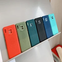 hollow out breathable heat dissipation case for huaweimate3030prop40p40pnova5ipro contracted solid color matte cases plain