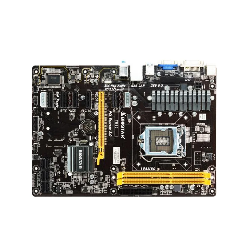 6GPU 6PCI-E профессиональная майнинговая материнская плата для Biostar TB85 G1820 B85 LGA 1150 DDR3 4G