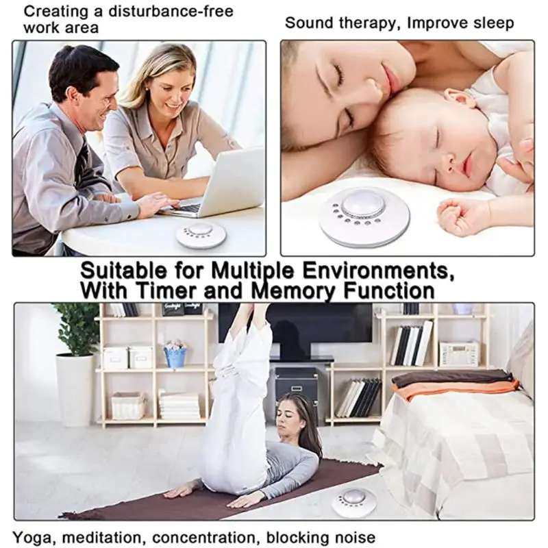 

White Noise Machine Kids Baby Sleeping Nature Sound Therapy Star Projector Light