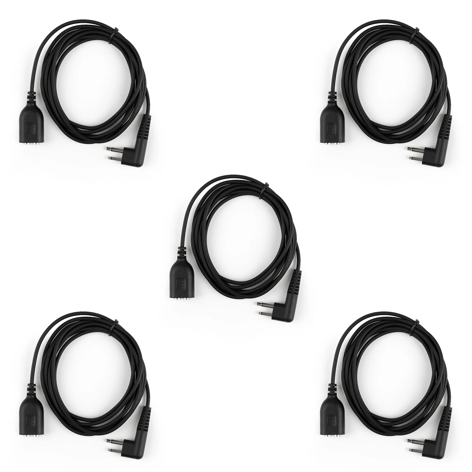 

Artudatech 5PCs 2Pin Extension Cable For Radio Earpiece Speaker Mic For Motorola For HYT Walkie Talkie 2M Cord