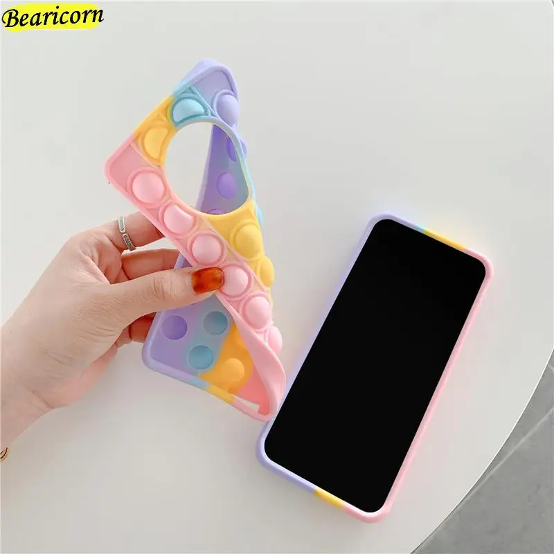 pop bubble fidget toys case for huawei honor 50 30i 30s 20i 20e 10i 9x 8x 20 10 lite view 30 40 nova 5t 3i 3 6 7 8 pro se cover free global shipping