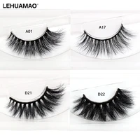 lehuamao mink lashes 3d mink false eyelashes long lasting natural lightweight mink eyelashes extension makeup dramatic lashes