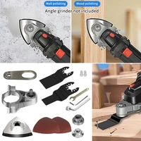 oscillating tool adapter kit accessories sanding cutting aluminum converter woodworking 100 type with 2 saw blade angle grinder