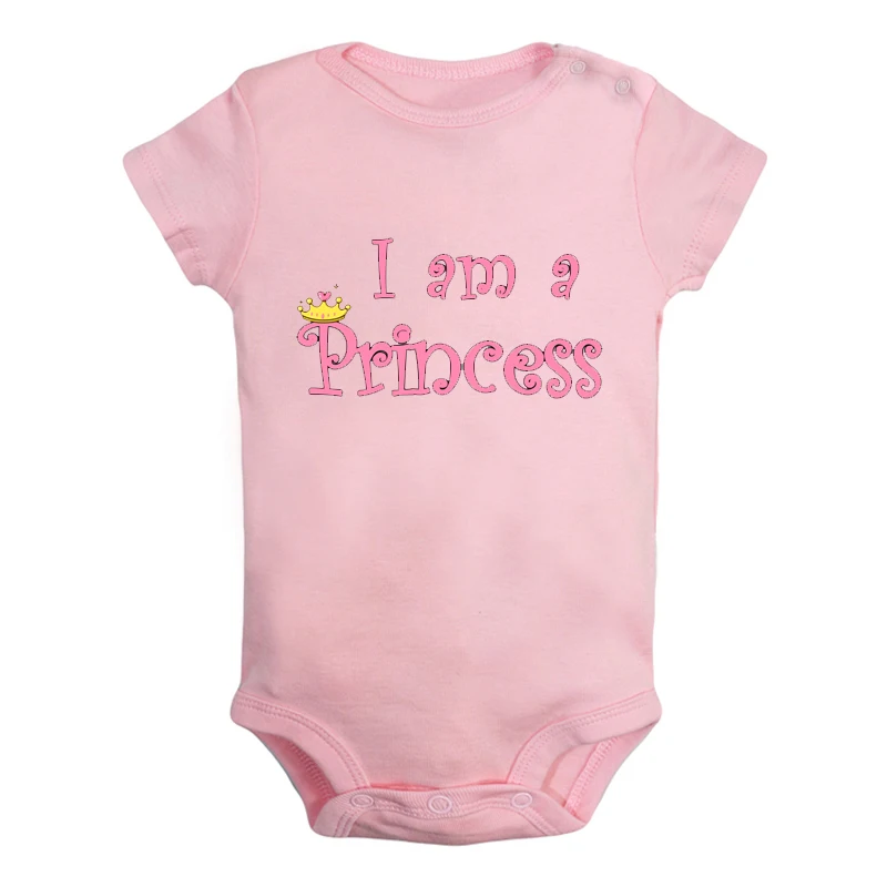 Одежда для новорожденных мальчиков и девочек с надписью I'm 1 Year I Am a Princess Prince