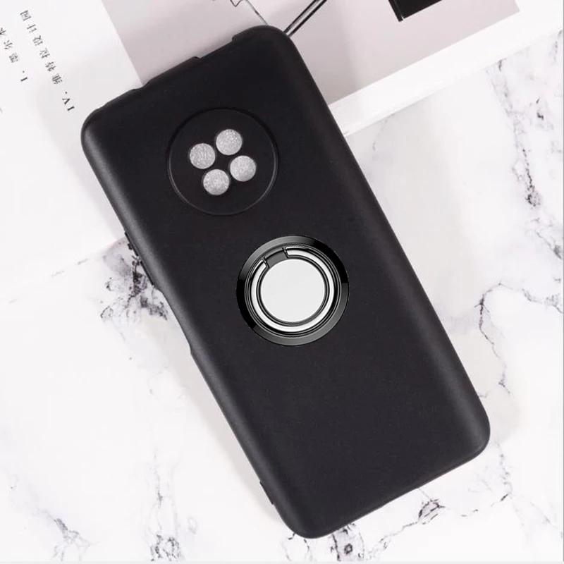 Для Huawei Enjoy 20 плюс 5G FRL-AN00a задняя крышка кольцо держатель Кронштейн чехол для телефона TPU Мягкий силиконовый Бампер анти капля основа