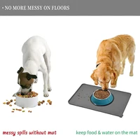 Silicone Dog Cat Bowl Mat Non-Stick Food Feeding Pad Water Cushion Waterproof Anti-Slip Mats Goods Accessories Supplies for Pet