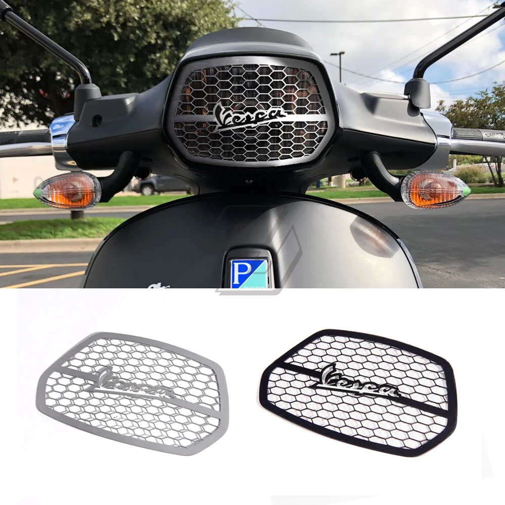 

Для Piaggio Vespa Sprint 150 2017 2018 2019 2020 фара мотоцикла крышка головки Лампа защитная сетка из нержавеющей стали аксессуары