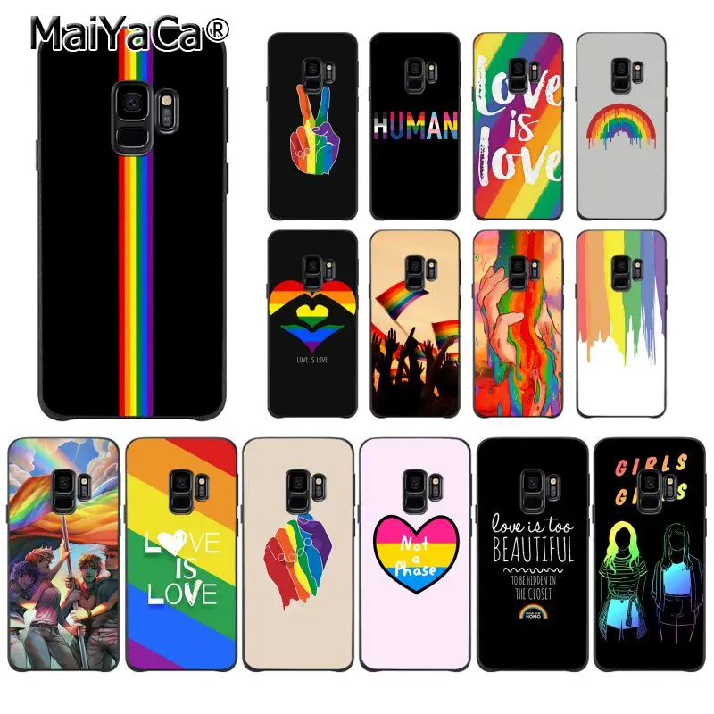 MaiYaCa лесбийские бисексулы трансгендер Радуга ЛГБТ чехол для телефона Samsung S9 plus S5 S6
