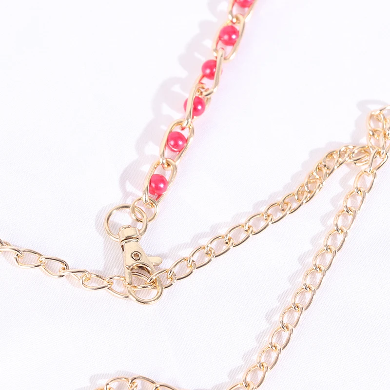 

Fashion Elegant Ladies Metal Adjustable Thin Ladies Waist Chain Women Strap Dress Belt Pearl Decorative Clothess Accessories