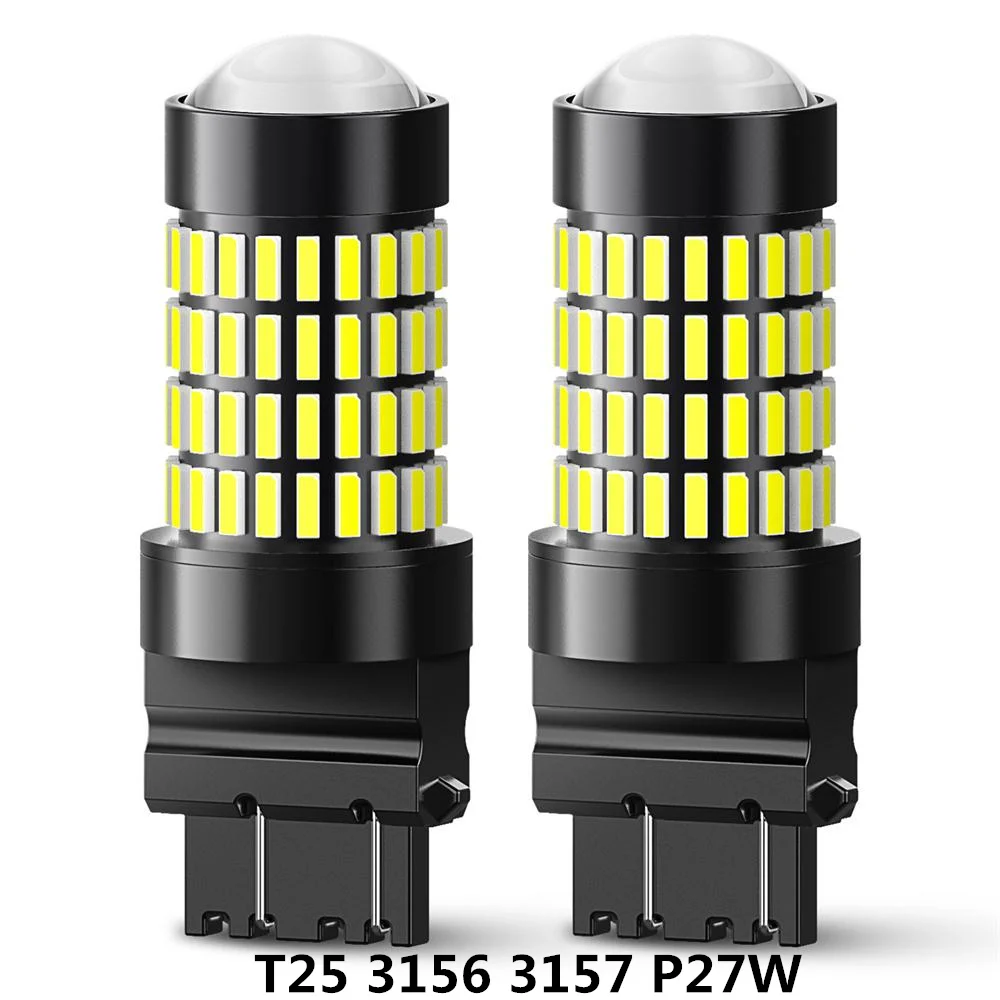 T25 3156 3157 AUXITO 1156 P21W BA15S Автомобильный светодиодный задний фонарь лампа W16W 921 T15 авто лампы резервного копирования для Renault Duster Megane 2 3 Logan Clio Fluence - Испускаемый цвет: T25 3156 3157