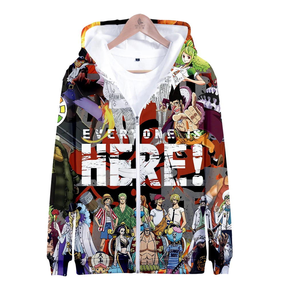 

One Piece 3D Printed Zipper Hoodies Women/Men Fashion Long Sleeve Hooded Sweatshirt 2019 Hot Sale Streetwear Clothes