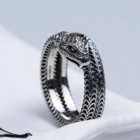 hip hop retro punk gothic exaggerated horror animal snake men and women alloy ring street rock jewelry party anniversary gift