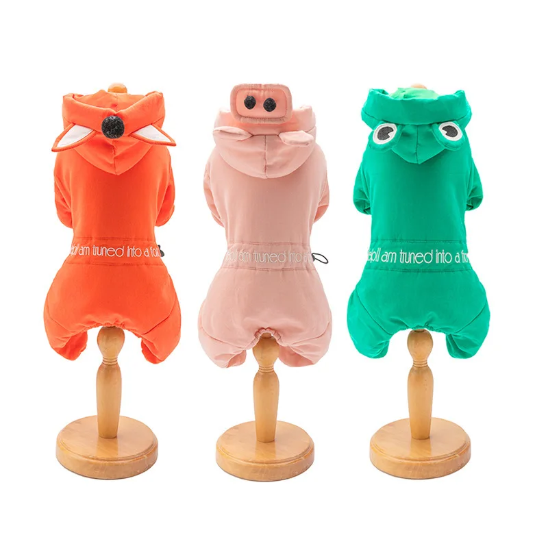 

Small dog clothing four feet new style autumn and winter thickened small dog cotton coat directly supplied by Qupai pet clothing