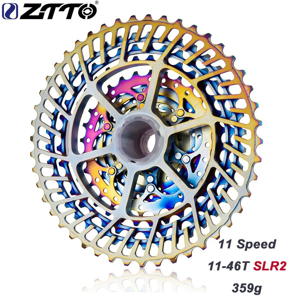 Ультралегкая кассета ZTTO MTB 11 скоростей 46T SLR2 цветная Радуга k7 HG совместимая с Bike11S