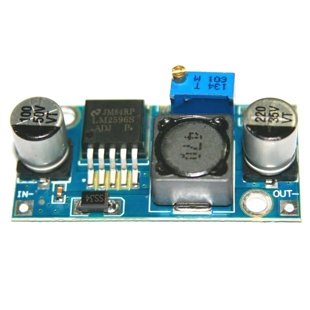 LM2596s DC-DC понижающий модуль источника питания с 3A Регулируемый понижающий модуль LM2596 стабилизатор напряжения 24V 12V 5V 3В