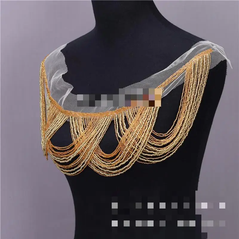 Новинка золотистая красная черная и серебристая Свадебная вышитая бисером