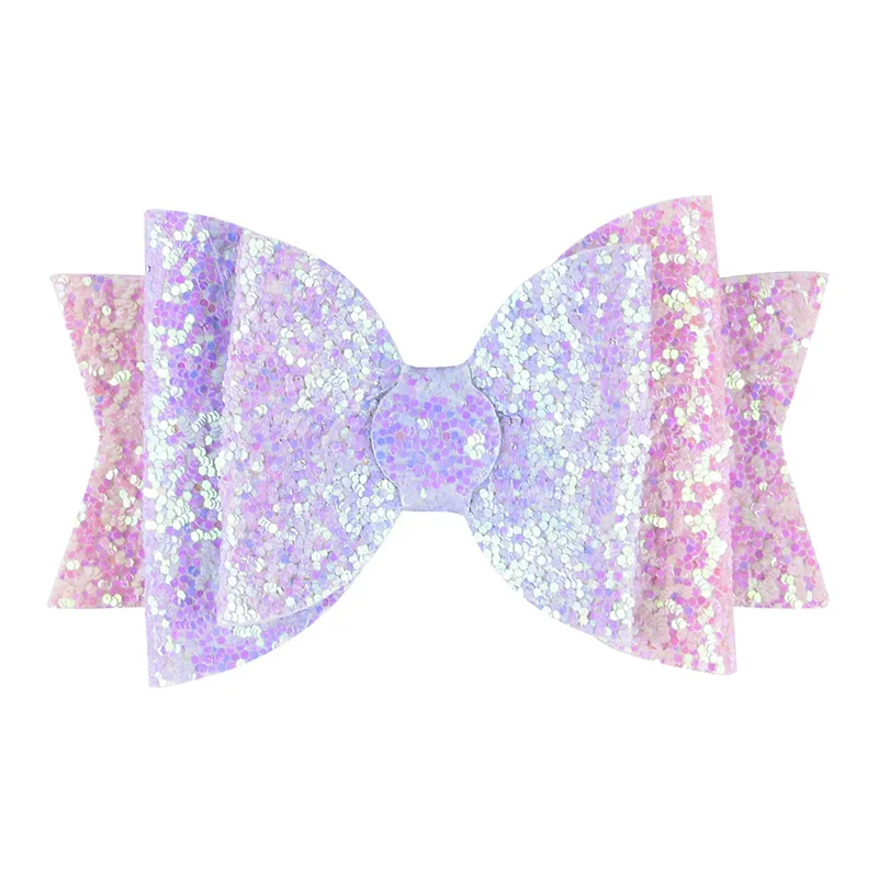 3 5 дюйма блестящие ручной работы однотонные бантики для волос с зажимами женщин и