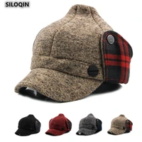 siloqin autumn and winter new fashion womans keep warm baseball cap earmuffs thicken cold protection elegant womans hat gorras