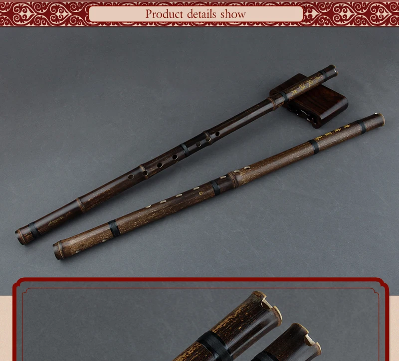 Черные линии Китайская традиционная флейта Xiao Key A/bB/F/G ручной работы бамбуковый духовой инструмент 8 отверстий профессиональный инструмент