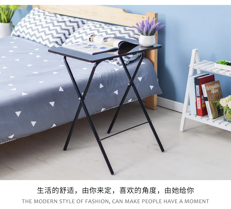 

Small Family Installation Simple Folding Laptop Computer Desk Bedside Table Contracted Table To Learn Little Book Table