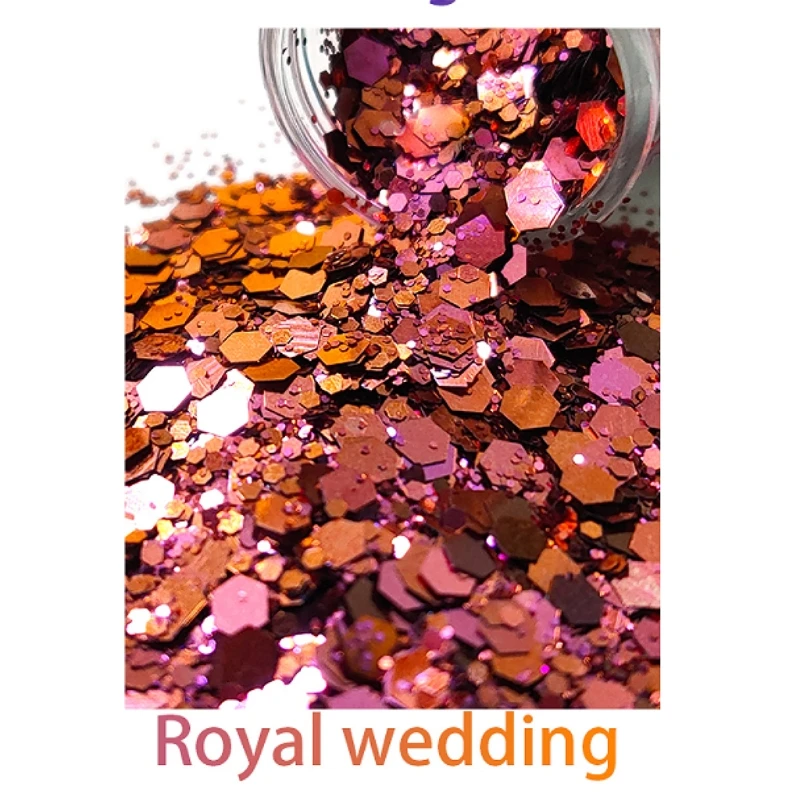 

Holographic Nail Art Sequins Chunky Glitter Colorful Sequins Iridescent Flakes Sticker Manicure Decoration Accessories