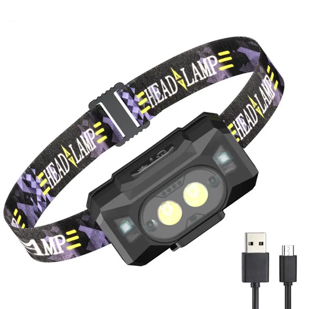 

Светодиодный налобный фонарь, нарусветильник фонарь с датчиком, мощсветильник перезаряжаемый головной светсветильник льник