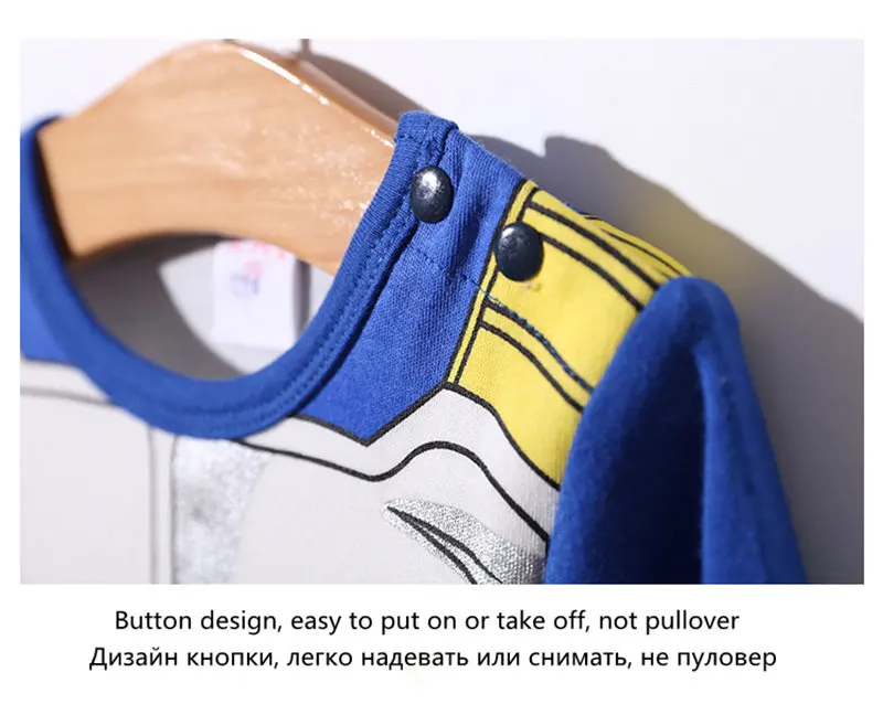 MPANDA Dragon Ball Vegeta, комбинезоны, комбинезон для младенцев мальчиков девочек, детская одежда, боди для новорожденных, хлопок, аниме, длинный рукав, Saiya