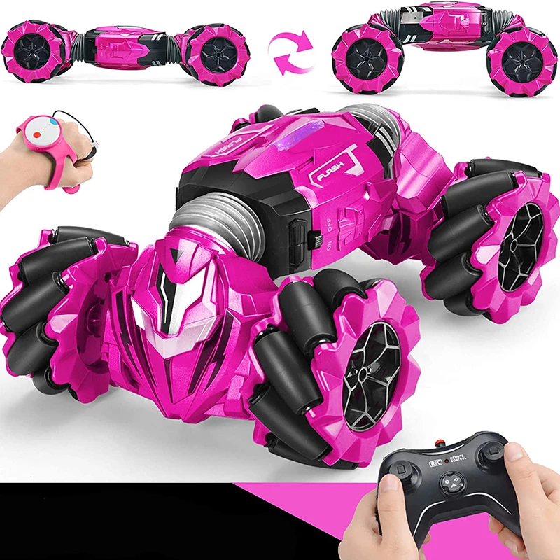 

4WD RC Stunt Car Watch Control Gesture Induction Deformable Electric RC Drift Car Transformer Car Toys For Kids With LED Light