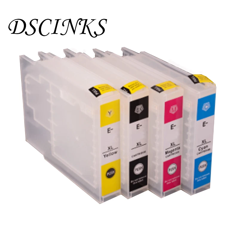 Многоразовый чернильный картридж с чипом T9071 T9072 T9073 T9074 для Epson WorkForce Pro WF 6590D2TWFC