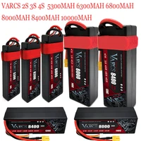 varcs lipo battery 2s 3s 4s 7 4v 11 1v 14 8v 5300mah 6300mah 6800mah 8000mah 8400mah 10000mah for rc 18 110 arrma 8s buggy